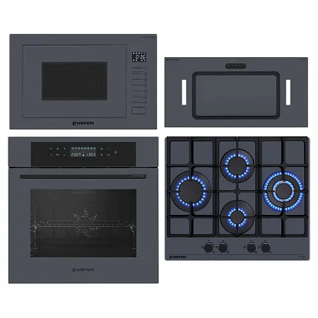 Комплект встраиваемой техники MEFERI 60см серый MS60GR41