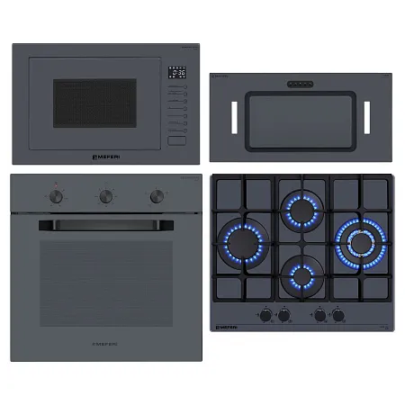 Комплект встраиваемой техники MEFERI 60см серый MS60GR42