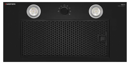 Вытяжка кухонная MEFERI INBOX60BK PUSH COMFORT, 60 см, встраиваемая, черная, производительность 950 м3/ч, 3 скорости, с утапливаемым переключателем, низкий уровень шума, режимы отвод и рециркуляция, гарантия 3 года Вытяжка кухонная MEFERI INBOX60BK PUSH COMFORT, 60 см, встраиваемая, черная, производительность 950 м3/ч, 3 скорости, с утапливаемым переключателем, низкий уровень шума, режимы отвод и рециркуляция, гарантия 3 года