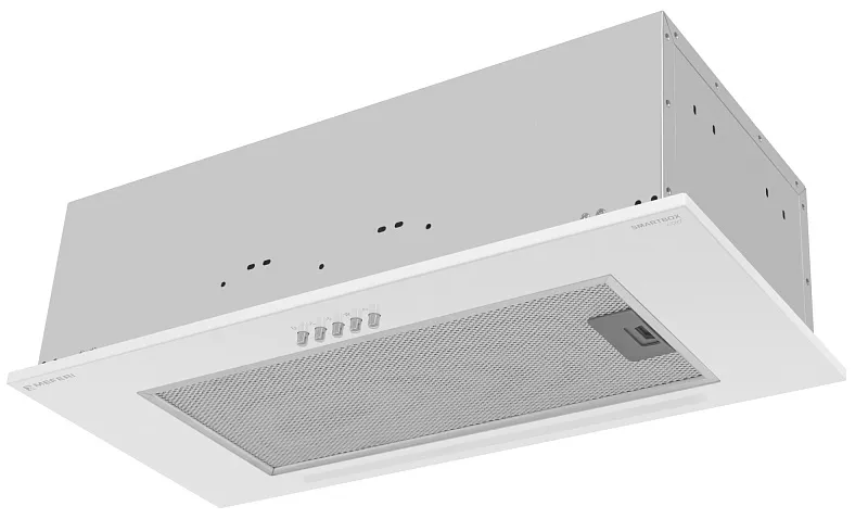 Вытяжка кухонная MEFERI SMARTBOX60WH LIGHT, 60 см, встраиваемая, белая, производительность 650 м3/ч, 3 скорости, низкий уровень шума, режимы отвод и рециркуляция, гарантия 3 года