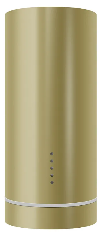 Вытяжка кухонная цилиндрическая настенная MEFERI TUBE35GOLD COMFORT, 35 см, горчично-золотая, производительность 1200 м3/ч, 3 скорости, низкий уровень шума, режимы отвод и рециркуляция, гарантия 3 года