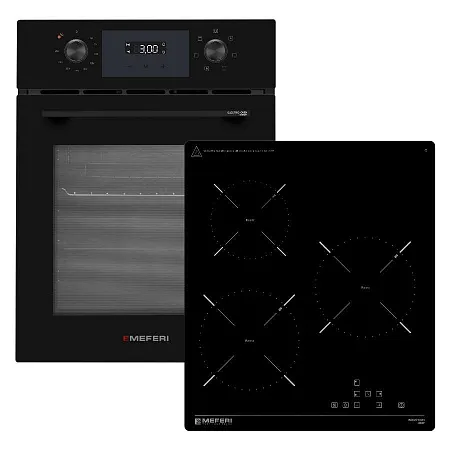 Комплект встраиваемой техники MEFERI 45см черный MS45BK26