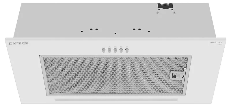 Вытяжка кухонная MEFERI SMARTBOX60WH POWER, 60 см, встраиваемая, белая, производительность 900 м3/ч, 3 скорости, низкий уровень шума, режимы отвод и рециркуляция, гарантия 3 года