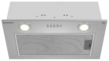 Вытяжка кухонная MEFERI INBOX52IX LIGHT, 52 см, встраиваемая, серая, производительность 650 м3/ч, 3 скорости, низкий уровень шума, режимы отвод и рециркуляция, гарантия 3 года Вытяжка кухонная MEFERI INBOX52IX LIGHT, 52 см, встраиваемая, серая, производительность 650 м3/ч, 3 скорости, низкий уровень шума, режимы отвод и рециркуляция, гарантия 3 года