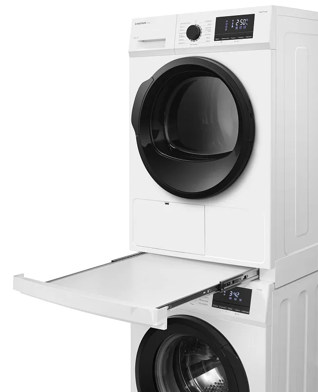 Колонна из стиральной и сушильной машин белая MEFERI MS10WH81 ULTRA