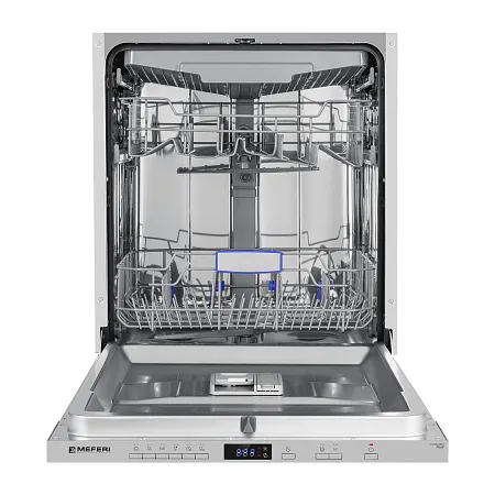 Посудомоечная машина встраиваемая MEFERI MDW6063 POWER, 60 см, напольная, 14 комплектов посуды, 6 программ, 3 корзины, половинная загрузка, отсрочка, таймер, защита от протечек Посудомоечная машина встраиваемая MEFERI MDW6063 POWER, 60 см, напольная, 14 комплектов посуды, 6 программ, 3 корзины, половинная загрузка, отсрочка, таймер, защита от протечек