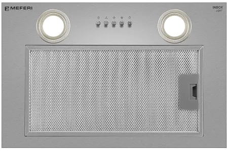 Вытяжка кухонная MEFERI INBOX45IX LIGHT, 45 см, встраиваемая, серая, производительность 650 м3/ч, 3 скорости, низкий уровень шума, режимы отвод и рециркуляция, гарантия 3 года Вытяжка кухонная MEFERI INBOX45IX LIGHT, 45 см, встраиваемая, серая, производительность 650 м3/ч, 3 скорости, низкий уровень шума, режимы отвод и рециркуляция, гарантия 3 года