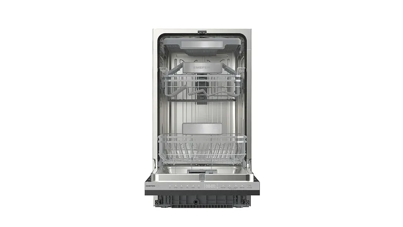 Посудомоечная машина узкая встраиваемая с инвертором MEFERI MDW4593 LUXE, 45 см, 10 комплектов посуды, аквастоп, проекция обратного отсчёта времени, внутренняя подсветка, половинная загрузка, таймер