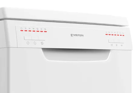 Посудомоечная машина узкая отдельностоящая MEFERI MDW4562WH FS LIGHT, 45 см, 9 комплектов посуды, 6 программ, 2 корзины, половинная загрузка, отсрочка, таймер, защита от протечек, внутренняя подсветка Посудомоечная машина узкая отдельностоящая MEFERI MDW4562WH FS LIGHT, 45 см, 9 комплектов посуды, 6 программ, 2 корзины, половинная загрузка, отсрочка, таймер, защита от протечек, внутренняя подсветка