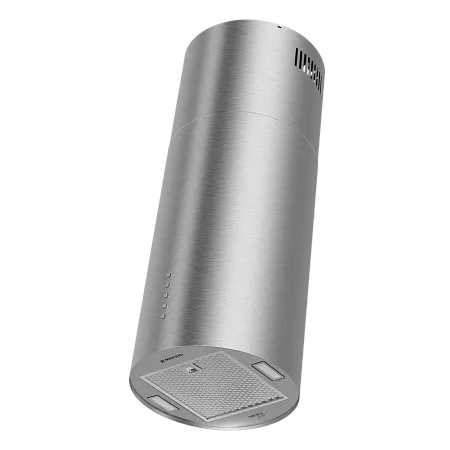 Вытяжка кухонная цилиндрическая островная MEFERI TUBE35IX ISLA ULTRA, 35 см, серая, производительность 1200 м3/ч, 3 скорости, низкий уровень шума, режимы отвод и рециркуляция, гарантия 3 года