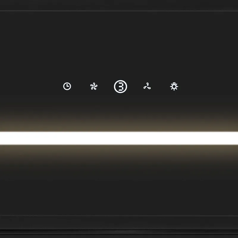 Вытяжка кухонная MEFERI SMARTBOX60BK GLASS COMFORT, 60 см, встраиваемая, стекло, черная, производительность 950 м3/ч, 3 скорости, низкий уровень шума, режимы отвод и рециркуляция, гарантия 3 года