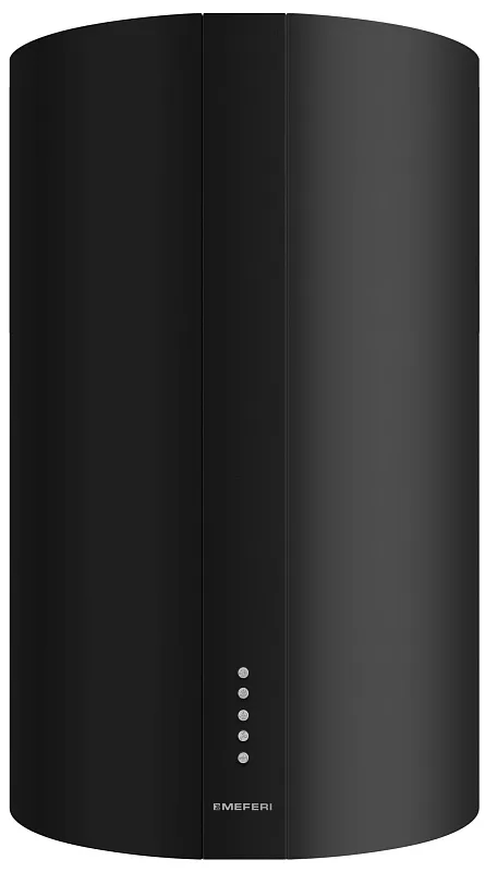 Вытяжка кухонная цилиндрическая настенная MEFERI TUBE40BK POWER, 40 см, черная, производительность 850 м3/ч, 3 скорости, низкий уровень шума, режимы отвод и рециркуляция, гарантия 3 года