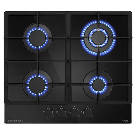 Варочная панель газовая MEFERI MGH604BK GLASS POWER Варочная панель газовая MEFERI MGH604BK GLASS POWER