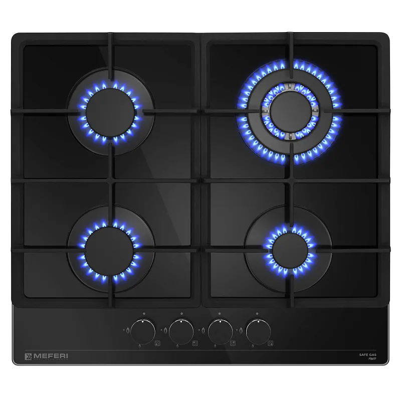 Варочная панель газовая MEFERI MGH604BK GLASS POWER - изображение varochnaya_panel_gazovaya_mgh604bk_glass_power  