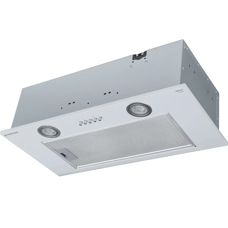 Вытяжка кухонная MEFERI INBOX60WH POWER, 60 см, встраиваемая, белая, производительность 900 м3/ч, 3 скорости, низкий уровень шума, режимы отвод и рециркуляция, гарантия 3 года