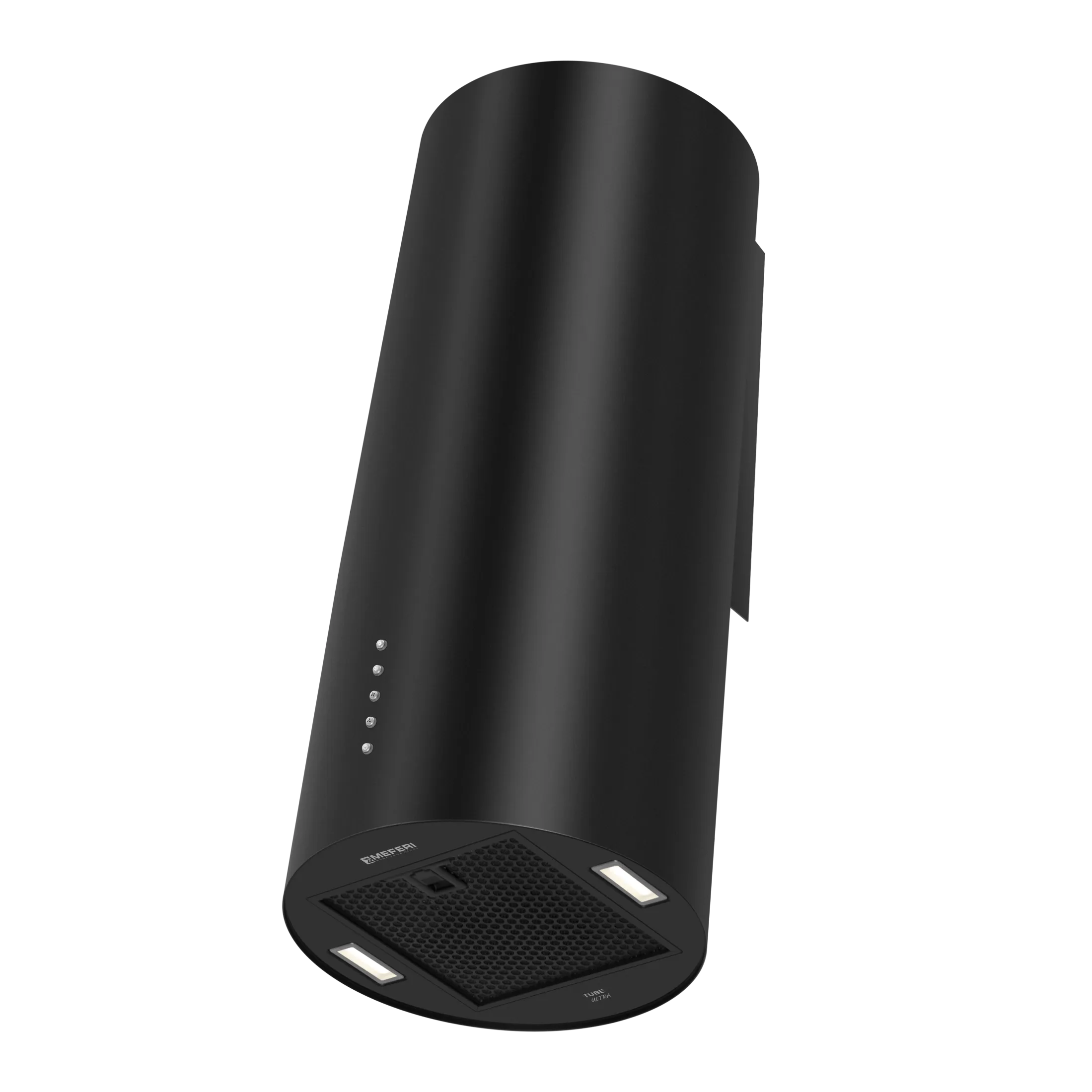 Вытяжка кухонная цилиндрическая настенная MEFERI TUBE35BK ULTRA, 35 см, черная, производительность 1200 м3/ч, 3 скорости, низкий уровень шума, режимы отвод и рециркуляция, гарантия 3 года