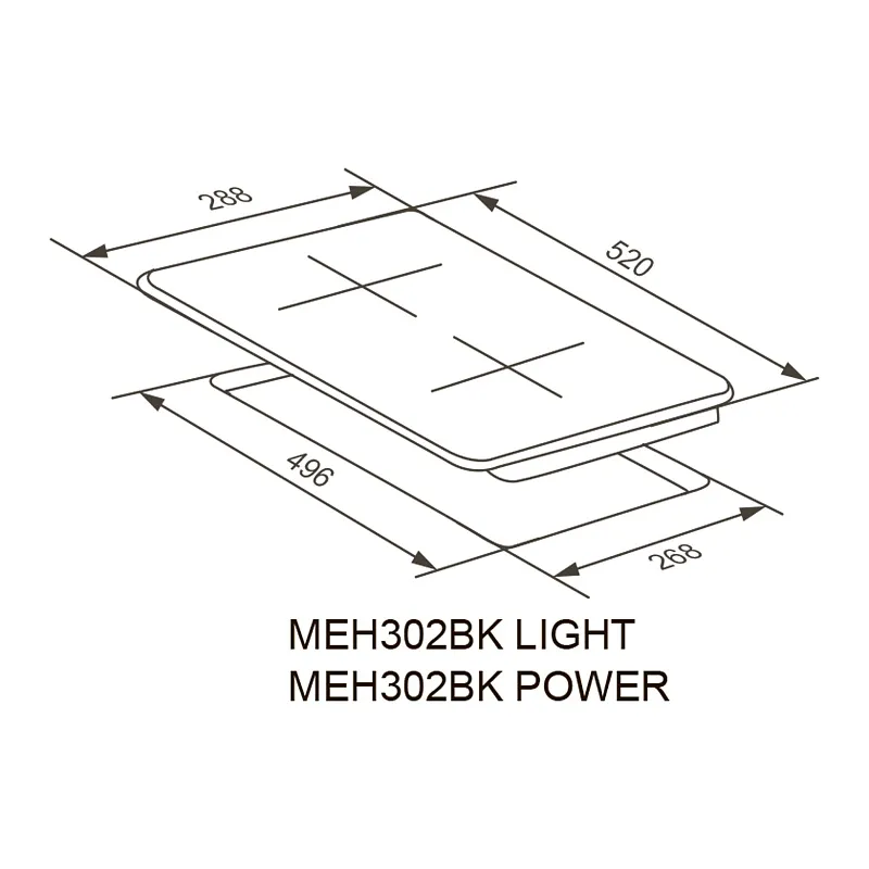 Варочная панель электрическая MEFERI MEH302BK POWER