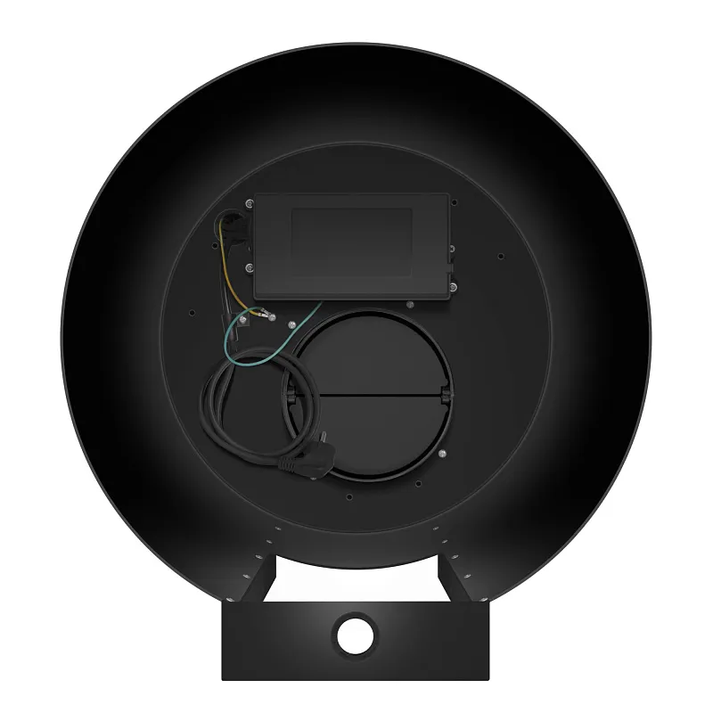 Вытяжка кухонная цилиндрическая настенная MEFERI TUBE35BK ULTRA, 35 см, черная, производительность 1200 м3/ч, 3 скорости, низкий уровень шума, режимы отвод и рециркуляция, гарантия 3 года