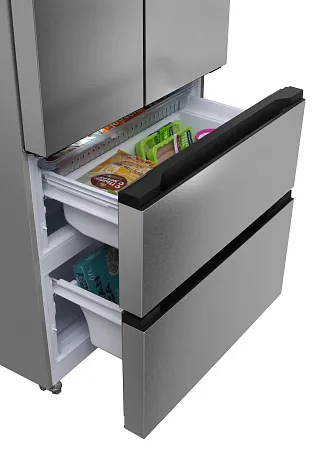 Холодильник отдельностоящий, с инвертором MEFERI MFR83IX TOTAL NO FROST FRENCH DOOR COMFORT, двухкамерный, с зоной свежести, с льдогенератором Холодильник отдельностоящий, с инвертором MEFERI MFR83IX TOTAL NO FROST FRENCH DOOR COMFORT, двухкамерный, с зоной свежести, с льдогенератором