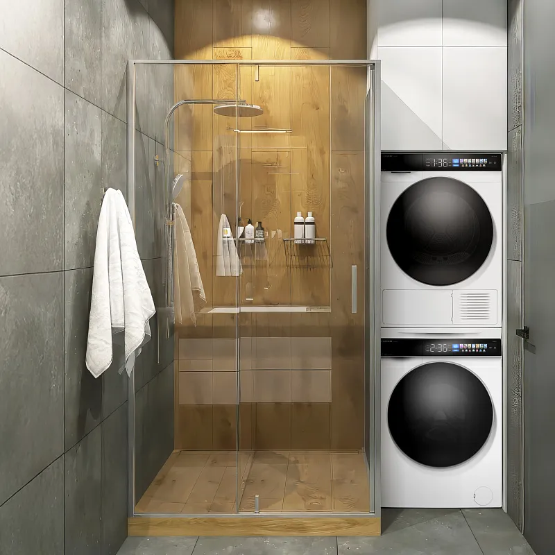 Колонна из стиральной и сушильной машин белая MEFERI MS10WH82 COMFORT