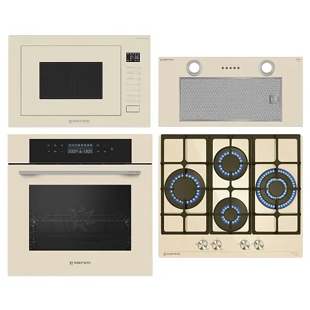 Комплект встраиваемой техники MEFERI 60см бежевый MS60BG41 Комплект встраиваемой техники MEFERI 60см бежевый MS60BG41