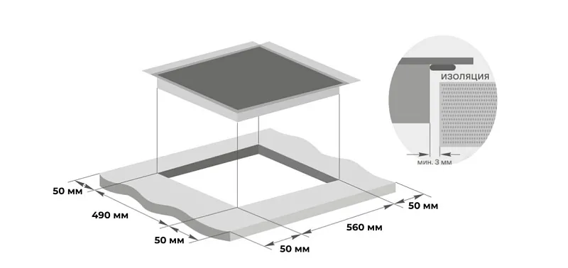 Варочная панель газовая MEFERI MGH604BK GLASS COMFORT