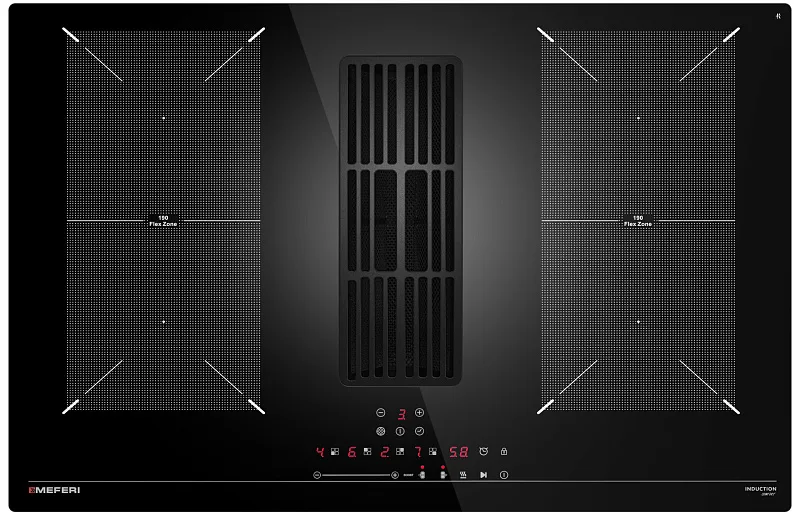 Варочная панель индукционная с вытяжкой MEFERI XSMART75BK COMFORT - изображение varochnaya_panel_induktsionnaya_s_vytyazhkoy_xsmart75bk_comfort  