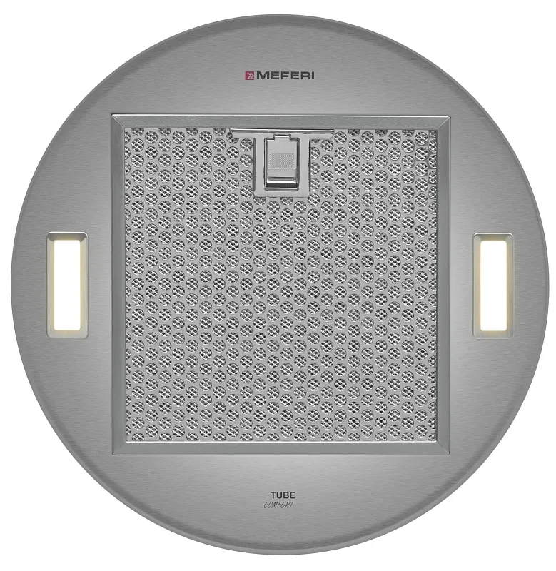 Вытяжка кухонная цилиндрическая настенная MEFERI TUBE35IX COMFORT, 35 см, серая, производительность 1200 м3/ч, 3 скорости, низкий уровень шума, режимы отвод и рециркуляция, гарантия 3 года