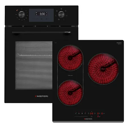 Комплект встраиваемой техники MEFERI 45см черный MS45BK28