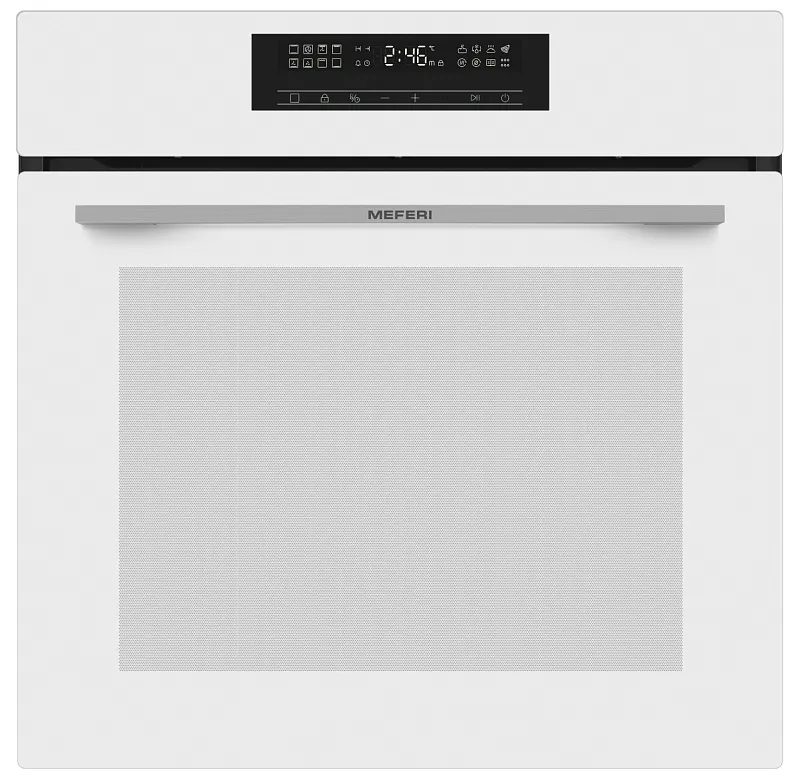 Фото dukhovoy_shkaf_elektricheskiy_meo6016wh_comfort_plus на сайте meferi-home.ru Духовой шкаф электрический MEFERI MEO6016WH COMFORT PLUS - изображение dukhovoy_shkaf_elektricheskiy_meo6016wh_comfort_plus