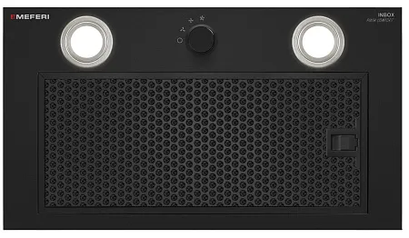 Вытяжка кухонная MEFERI INBOX52BK PUSH COMFORT, 52 см, встраиваемая, черная, производительность 950 м3/ч, 3 скорости, с утапливаемым переключателем, низкий уровень шума, режимы отвод и рециркуляция, гарантия 3 года Вытяжка кухонная MEFERI INBOX52BK PUSH COMFORT, 52 см, встраиваемая, черная, производительность 950 м3/ч, 3 скорости, с утапливаемым переключателем, низкий уровень шума, режимы отвод и рециркуляция, гарантия 3 года