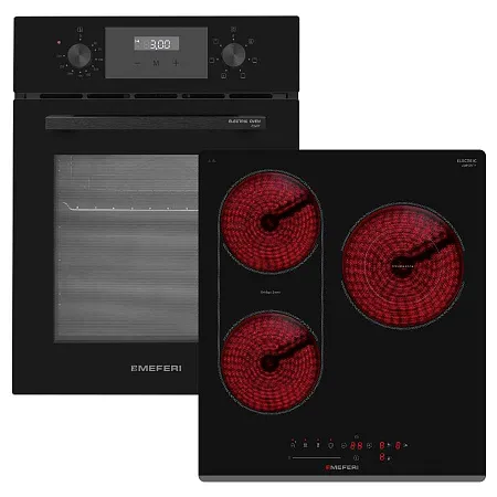Комплект встраиваемой техники MEFERI 45см черный MS45BK24