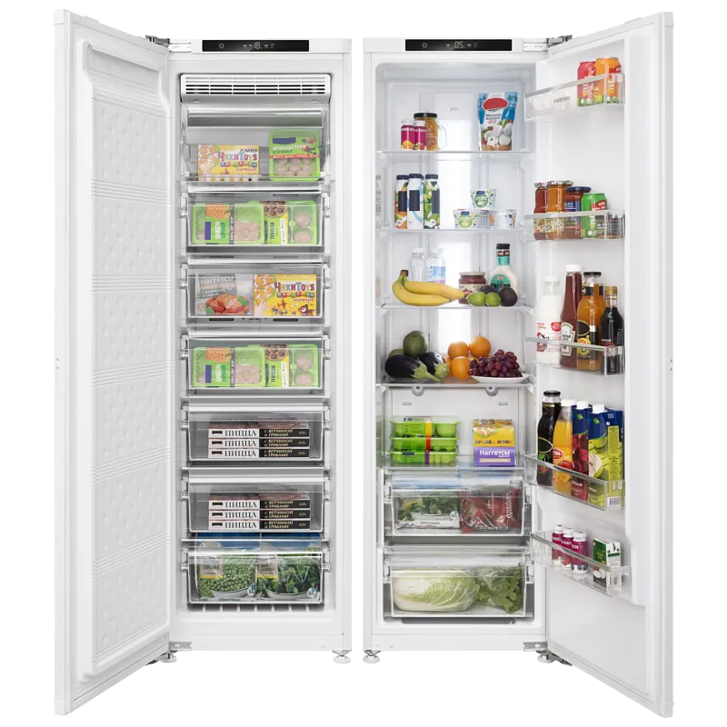 Комплект встраиваемой техники из холодильника и морозильника MEFERI MS70 SIDE BY SIDE COMFORT - изображение komplekt_vstraivaemoy_tekhniki_iz_kholodilnika_i_morozilnika_meferi_ms70_side_by_side_comfort  