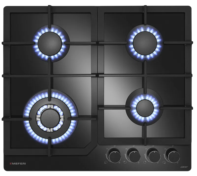 Варочная панель газовая MEFERI MGH604BK GLASS COMFORT - изображение varochnaya_panel_gazovaya_mgh604bk_glass_comfort  