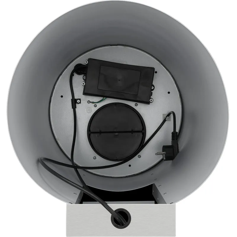 Вытяжка кухонная цилиндрическая настенная MEFERI TUBE35IX ULTRA, 35 см, серая, производительность 1200 м3/ч, 3 скорости, низкий уровень шума, режимы отвод и рециркуляция, гарантия 3 года