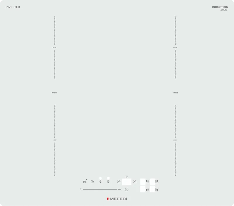 Варочная панель индукционная с инвертором MEFERI MIH604WH COMFORT