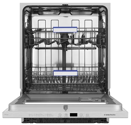 Посудомоечная машина встраиваемая MEFERI MDW6062 LIGHT(модификация 2025 года), 60 см, напольная, 12 комплектов посуды, 6 программ, 2 корзины, половинная загрузка, отсрочка, таймер, защита от протечек Посудомоечная машина встраиваемая MEFERI MDW6062 LIGHT(модификация 2025 года), 60 см, напольная, 12 комплектов посуды, 6 программ, 2 корзины, половинная загрузка, отсрочка, таймер, защита от протечек