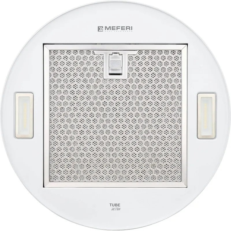 Вытяжка кухонная цилиндрическая пристенная MEFERI TUBE35WH ULTRA, 40 см, белая, производительность 1200 м3/ч, 3 скорости, низкий уровень шума, режимы отвод и рециркуляция, гарантия 3 года