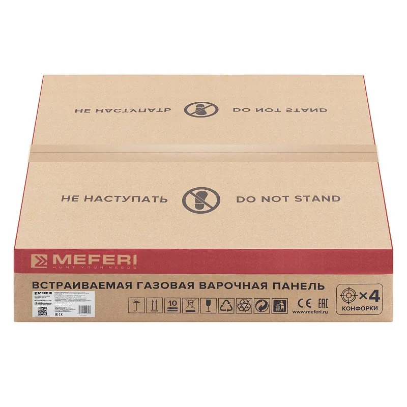 Варочная панель газовая MEFERI MGH604BK GLASS ULTRA