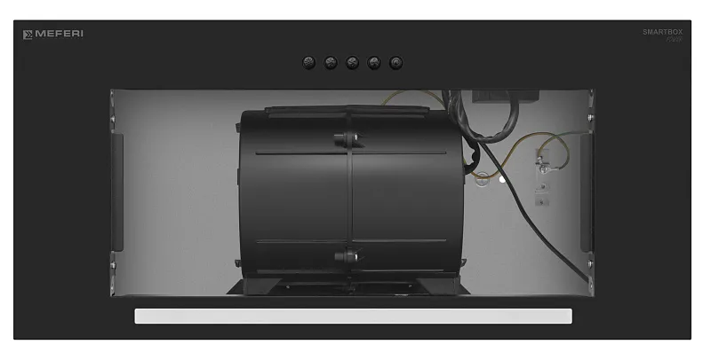 Вытяжка кухонная MEFERI SMARTBOX60BK POWER, 60 см, встраиваемая, черная, производительность 900 м3/ч, 3 скорости, низкий уровень шума, режимы отвод и рециркуляция, гарантия 3 года