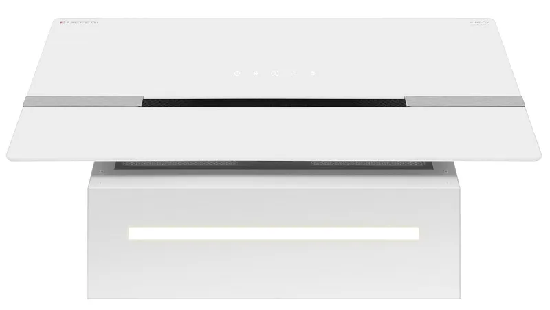 Вытяжка кухонная MEFERI AIRBOX60WH COMFORT PLUS, 60 см, наклонная, белая, стекло, производительность 1200 м3/ч, 3 скорости, низкий уровень шума, режимы отвод и рециркуляция, гарантия 3 года