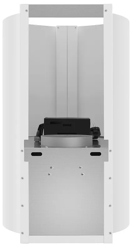 Вытяжка кухонная цилиндрическая настенная MEFERI TUBE40WH COMFORT PLUS, 40 см, белая, производительность 1200 м3/ч, 5 скоростей, низкий уровень шума, режимы отвод и рециркуляция, сенсорное управление, гарантия 3 года