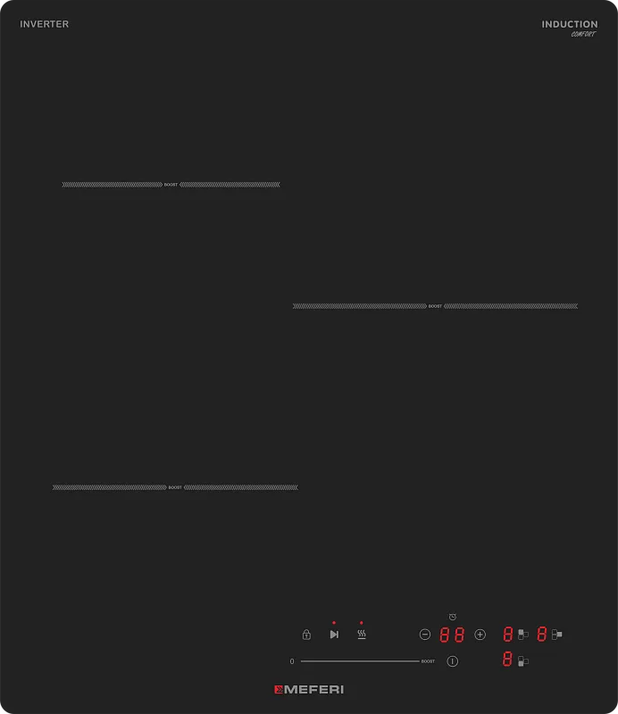 Варочная панель индукционная с инвертором MEFERI MIH453BK COMFORT - изображение varochnaya_panel_induktsionnaya_s_invertorom_mih453bk_comfort  