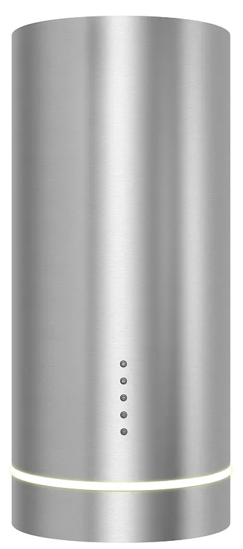 Вытяжка кухонная цилиндрическая настенная MEFERI TUBE35IX COMFORT, 35 см, серая, производительность 1200 м3/ч, 3 скорости, низкий уровень шума, режимы отвод и рециркуляция, гарантия 3 года