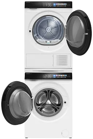 Колонна из стиральной и сушильной машин белая MEFERI MS10WH82 COMFORT Колонна из стиральной и сушильной машин белая MEFERI MS10WH82 COMFORT