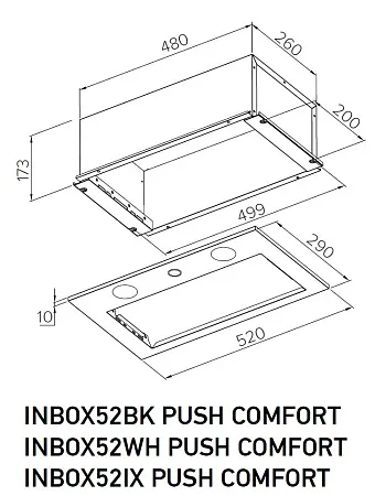 Вытяжка кухонная MEFERI INBOX52WH PUSH COMFORT, 52 см, встраиваемая, белая, производительность 950 м3/ч, 3 скорости, с утапливаемым переключателем, низкий уровень шума, режимы отвод и рециркуляция, гарантия 3 года Вытяжка кухонная MEFERI INBOX52WH PUSH COMFORT, 52 см, встраиваемая, белая, производительность 950 м3/ч, 3 скорости, с утапливаемым переключателем, низкий уровень шума, режимы отвод и рециркуляция, гарантия 3 года