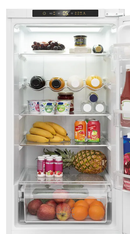 Холодильник встраиваемый, с инвертором MEFERI MBR177 TOTAL NO FROST ULTRA (модификация 2025), двухкамерный, двухдверный, перенавешиваемые двери, суперохлаждение, суперзаморозка, с зоной свежести