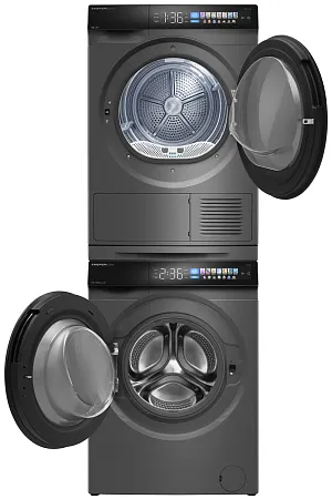Колонна из стиральной и сушильной машин серая MEFERI MS10GR83 COMFORT Колонна из стиральной и сушильной машин серая MEFERI MS10GR83 COMFORT