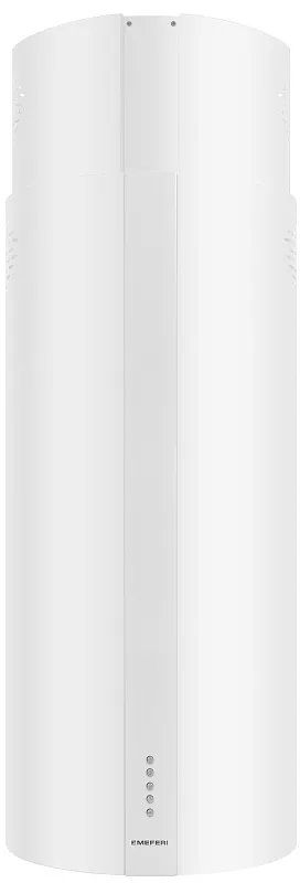 Вытяжка кухонная цилиндрическая островная MEFERI TUBE40WH ISLA POWER, 40 см, белая, производительность 850 м3/ч, 3 скорости, низкий уровень шума, режимы отвод и рециркуляция, гарантия 3 года