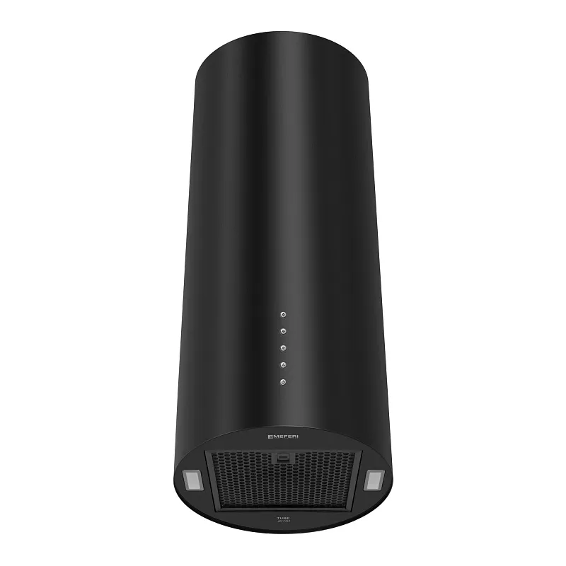 Вытяжка кухонная цилиндрическая настенная MEFERI TUBE35BK ULTRA, 35 см, черная, производительность 1200 м3/ч, 3 скорости, низкий уровень шума, режимы отвод и рециркуляция, гарантия 3 года